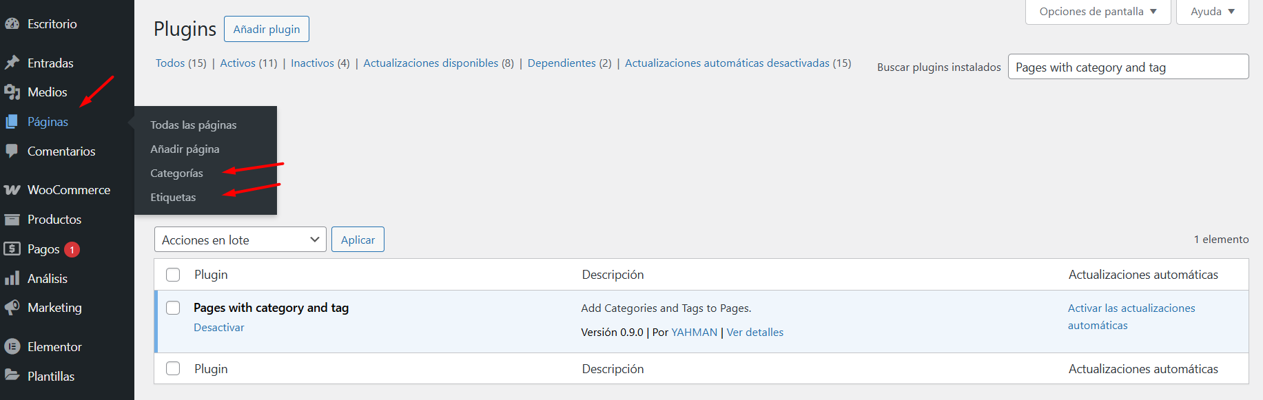 plugin instalado