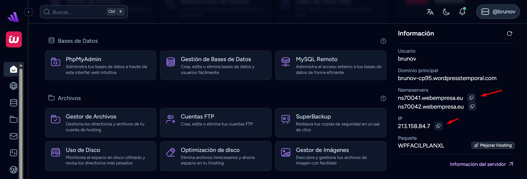 informacion wepanel 