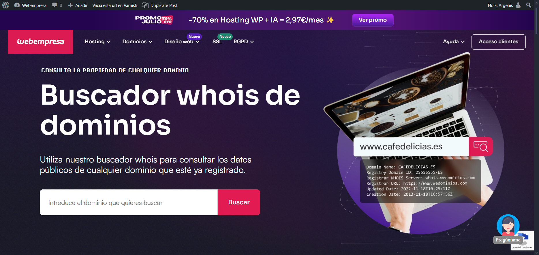 ¿Cómo comprar un dominio?
