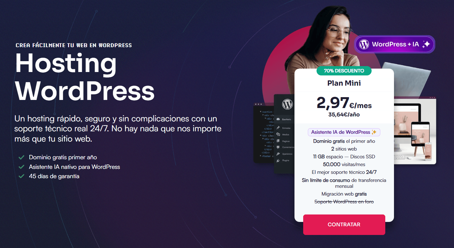 Hosting WordPress Webempresa