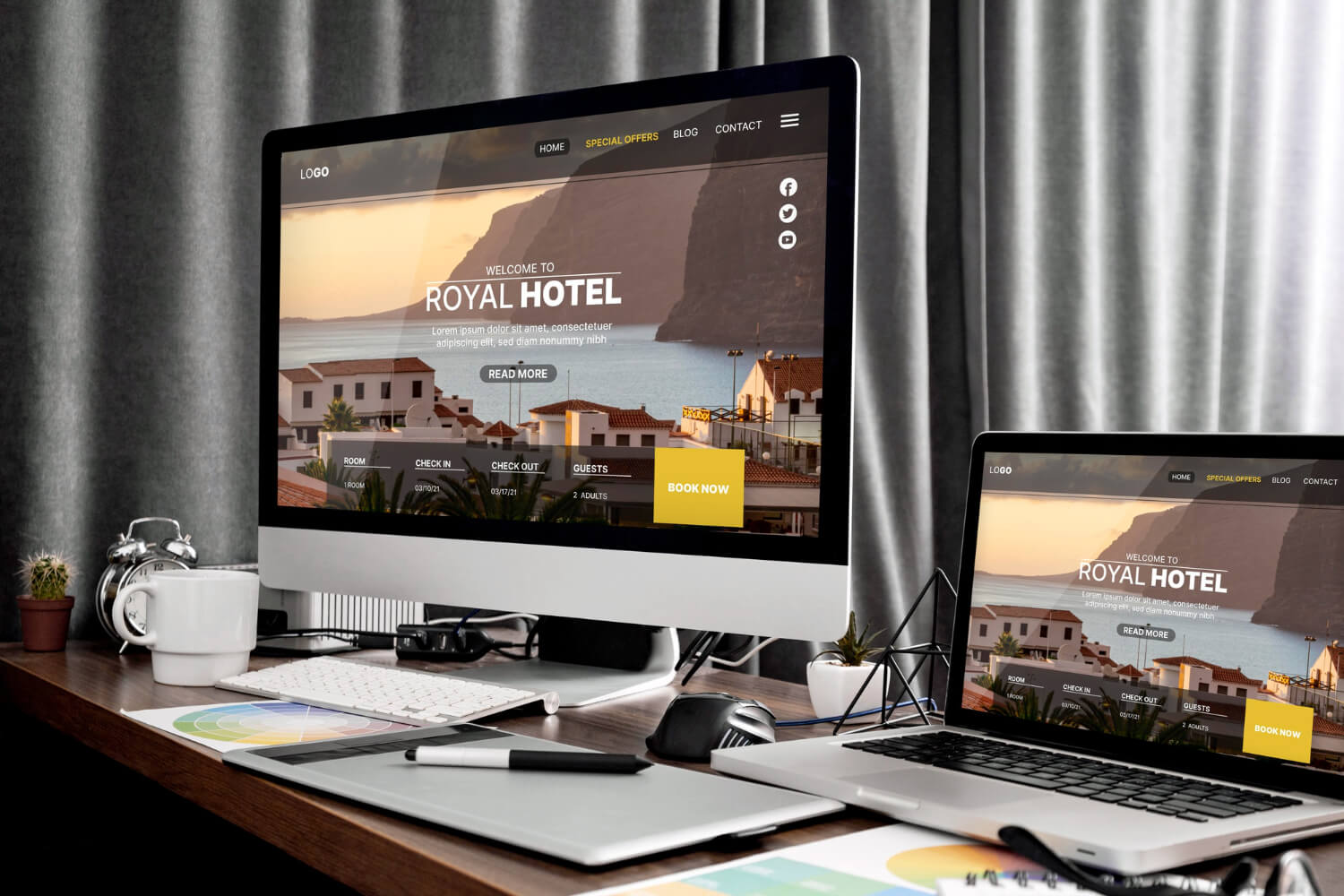 mockup sitio web