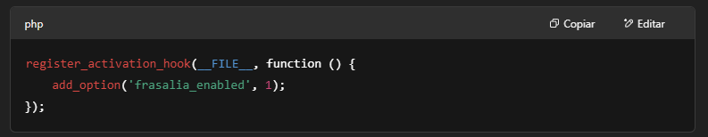 Activación plugin
