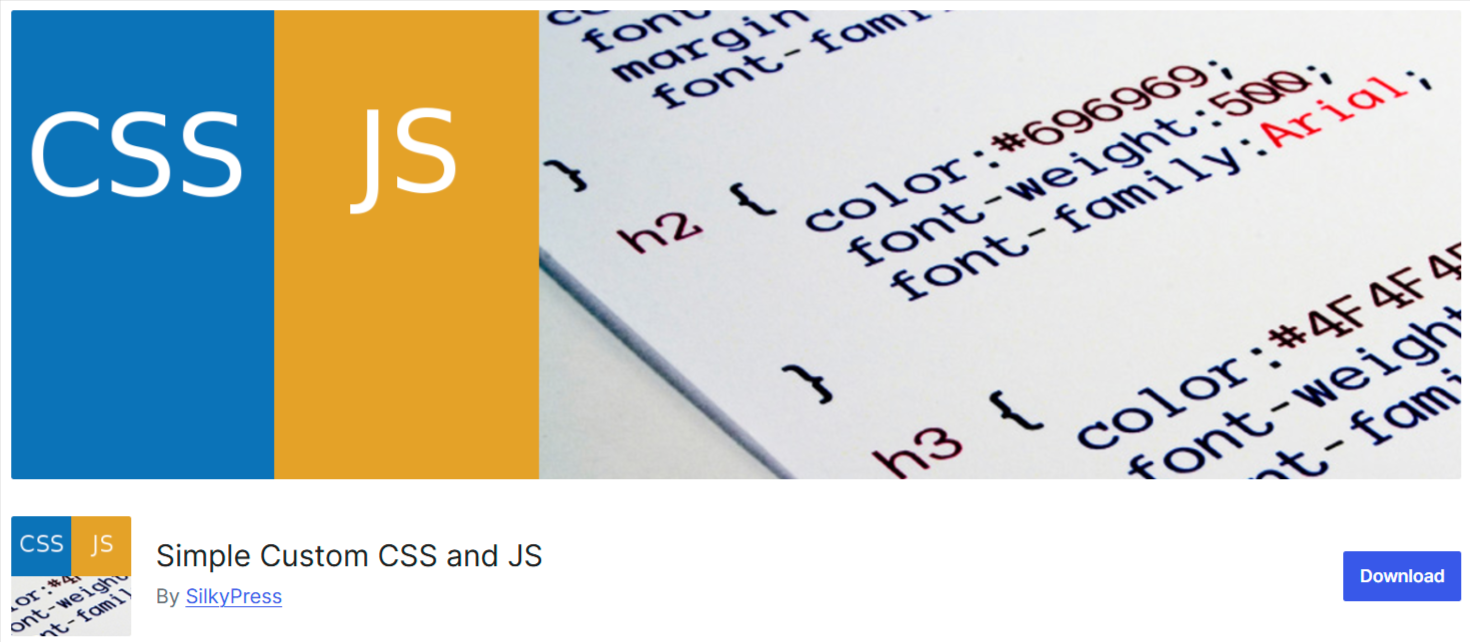 simple custom css and js
