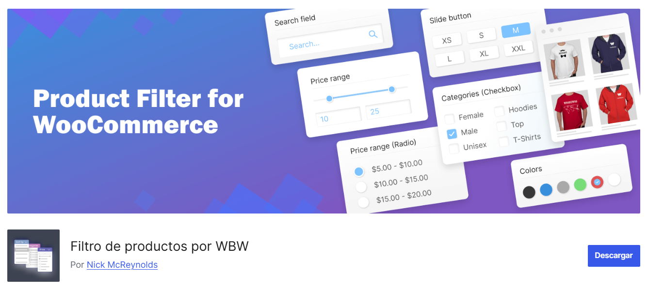 Plugin Product Filter by WooBeWoo