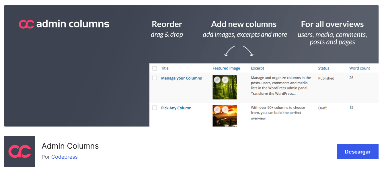 Filtros biblioteca WordPress
