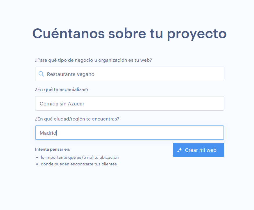 Más datos proyecto Webuilder