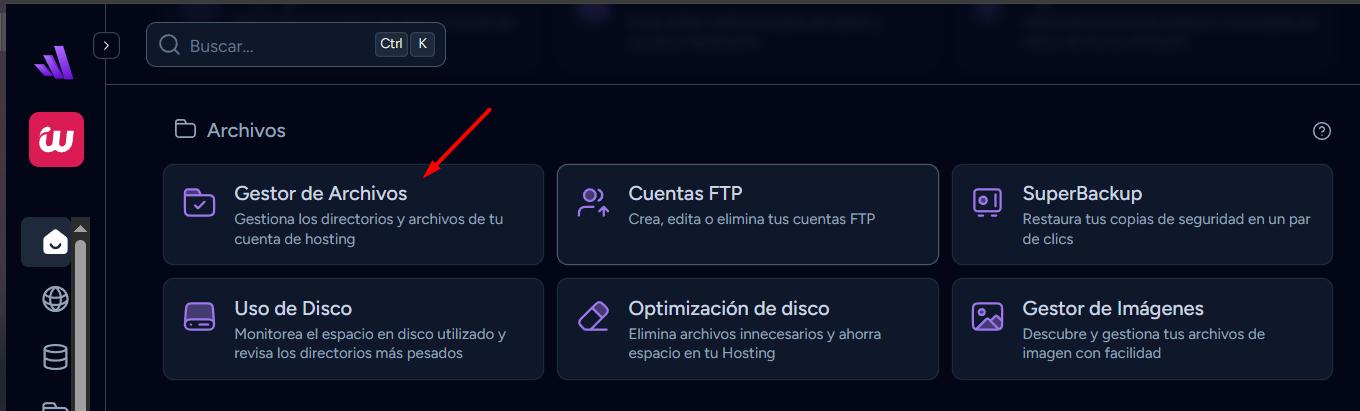Cambiar permisos desde wePanel