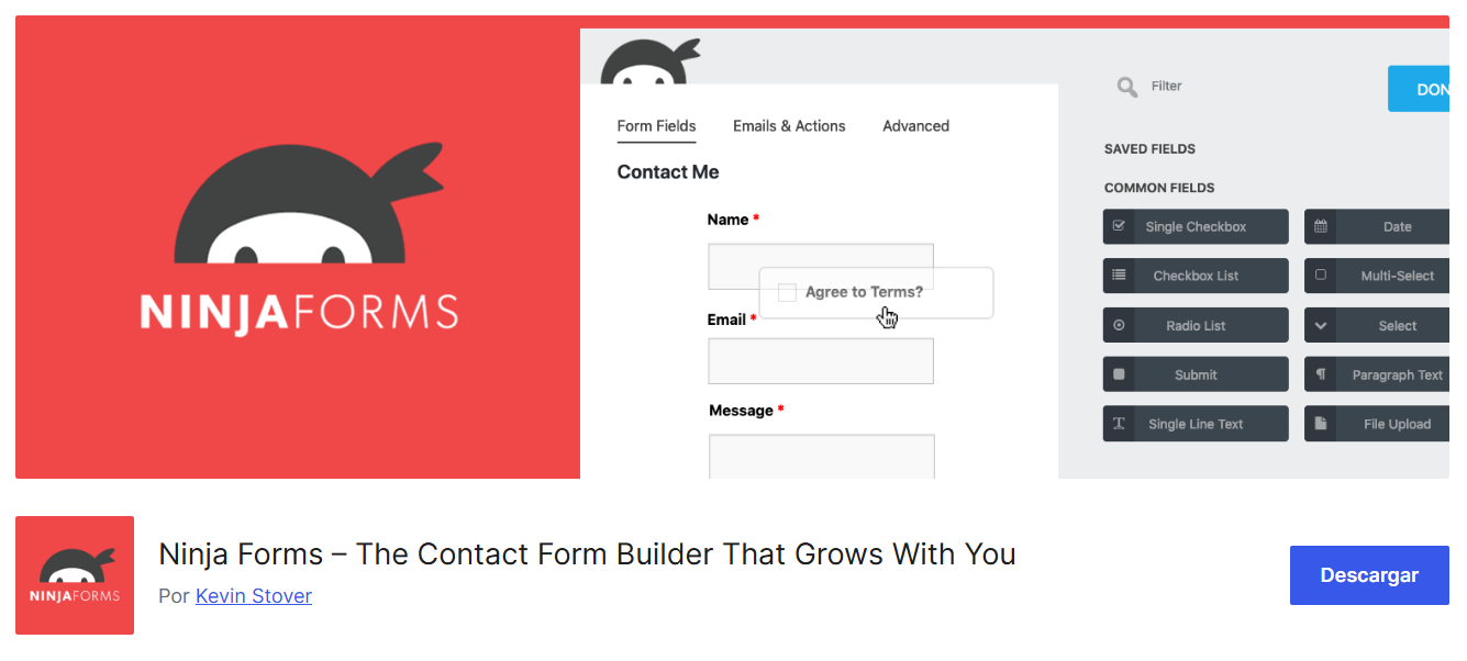 Ninja Forms Contact Form – The Drag and Drop Form Builder for WordPress