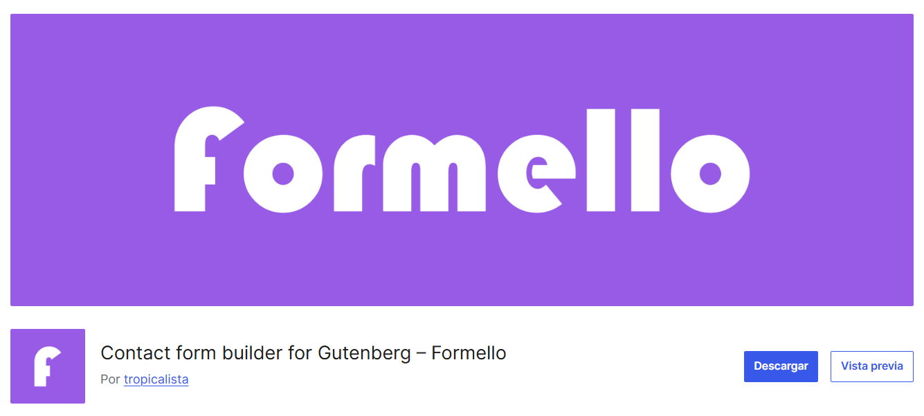 Plugin WordPress Form Builder Plugin – Gutenberg Forms