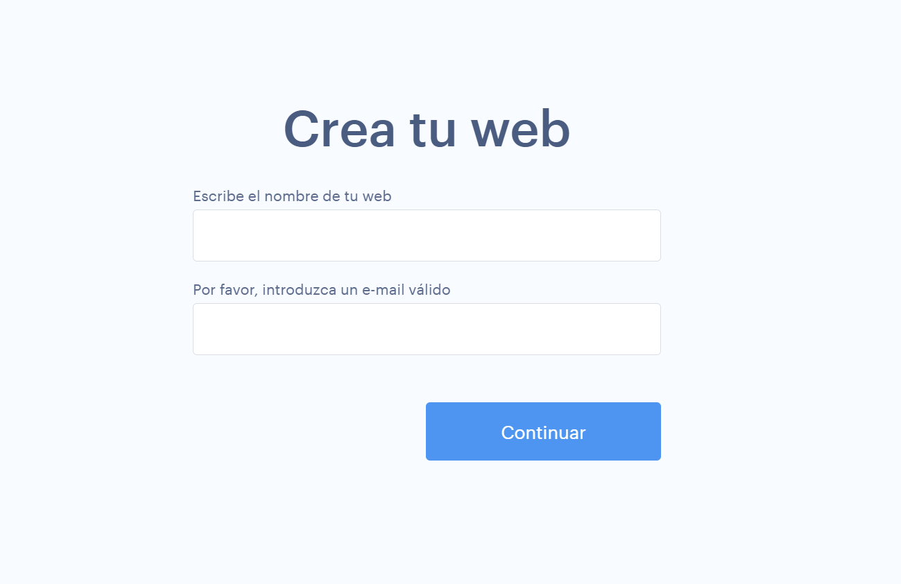 Primer paso interfaz Webuilder