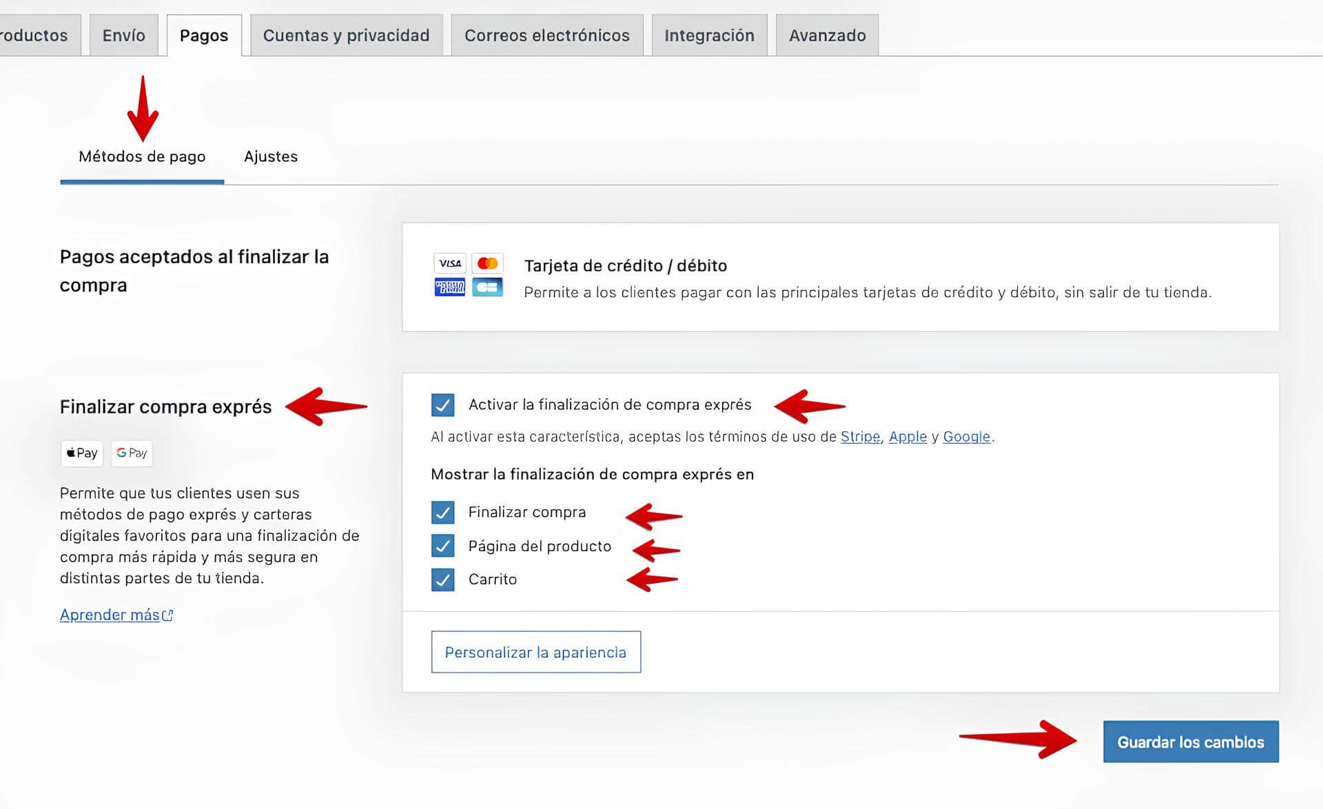 Finalizar compra exprés