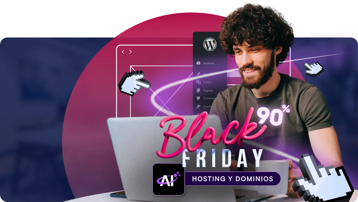 Hosting y dominios para tu web - Mujer trabajando en su portátil