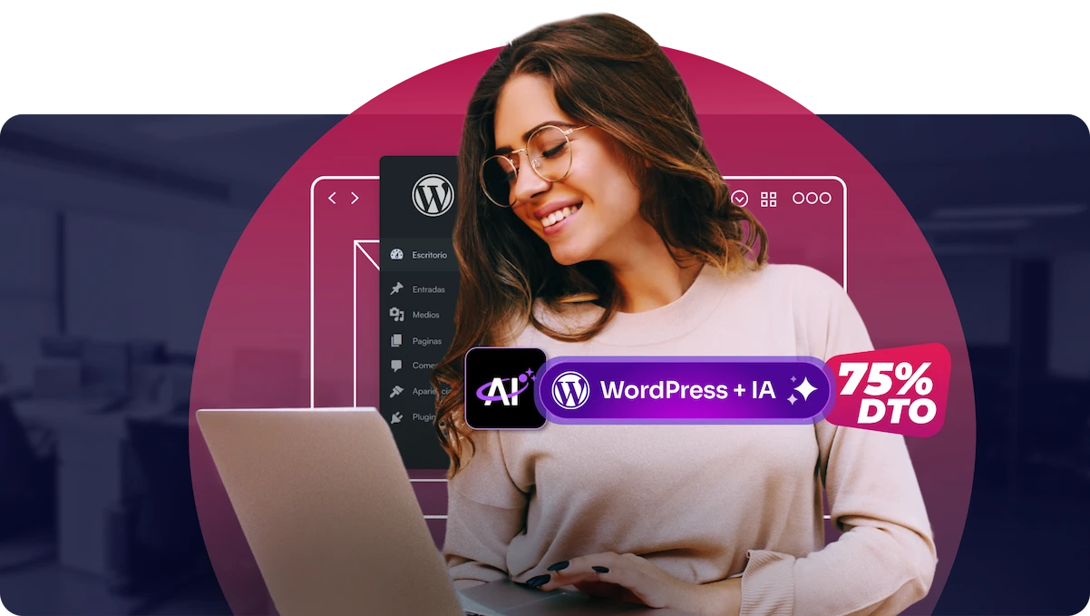 Hosting y dominios para tu web - Mujer trabajando en su portátil