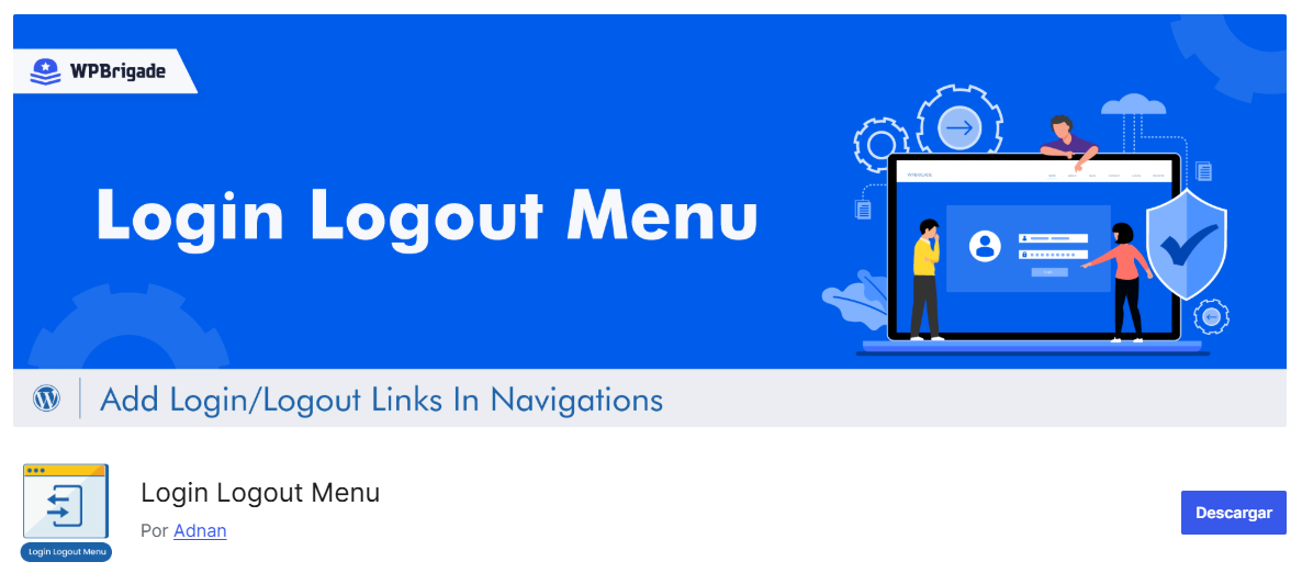 login logout Plugin Login Logout Menu
