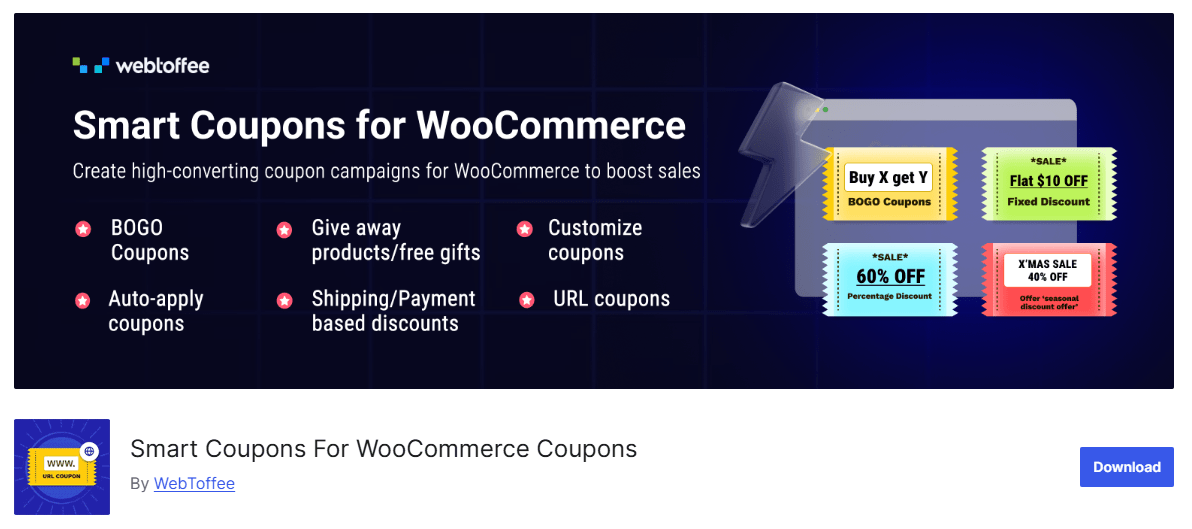 Smart-Coupons-For-WooCommerce-Coupons Smart coupons