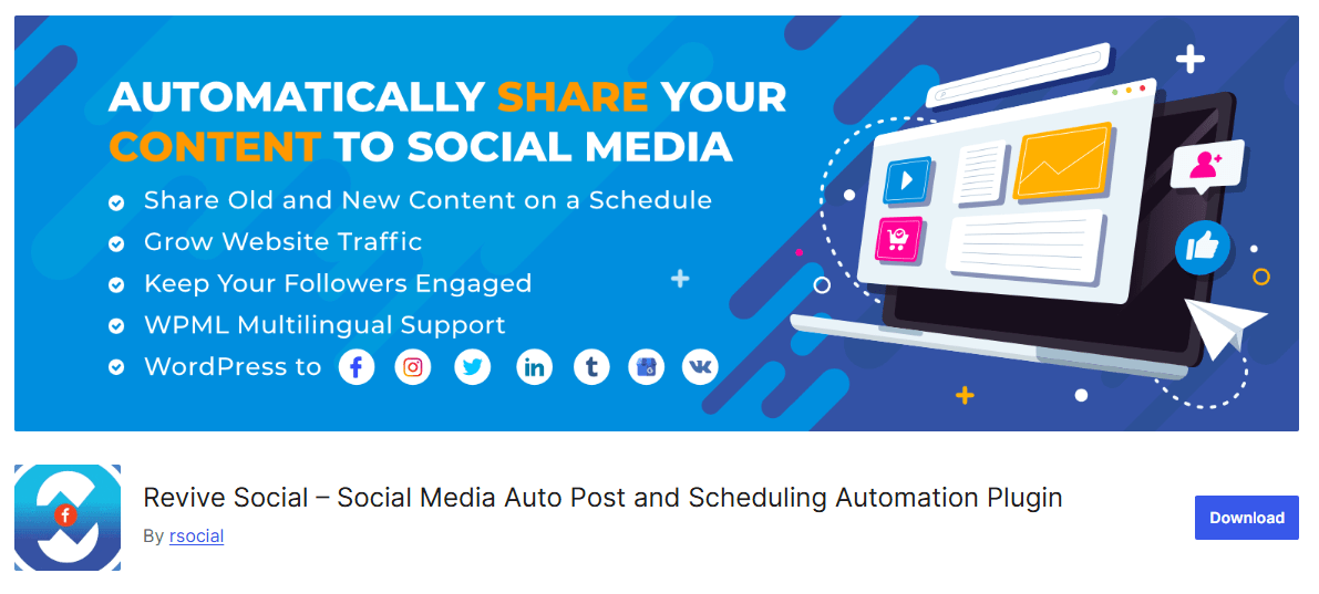 Revive-Social plugin revive social