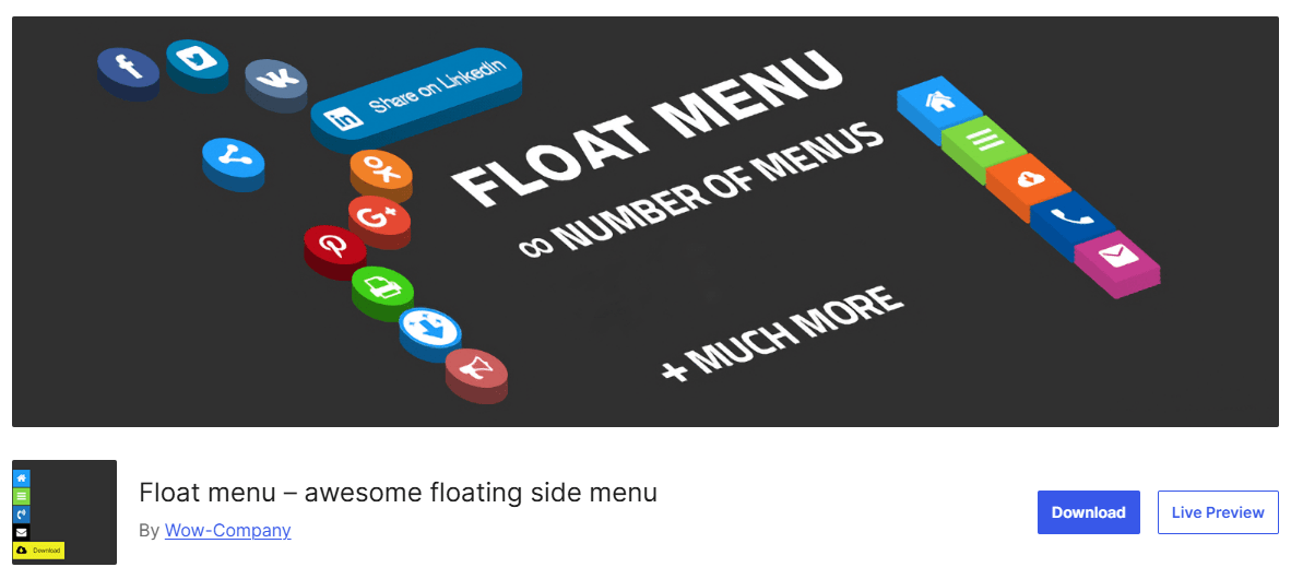 float menu float menu