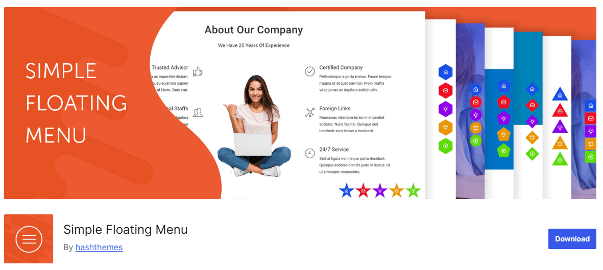 simple floating menu simple floating menu