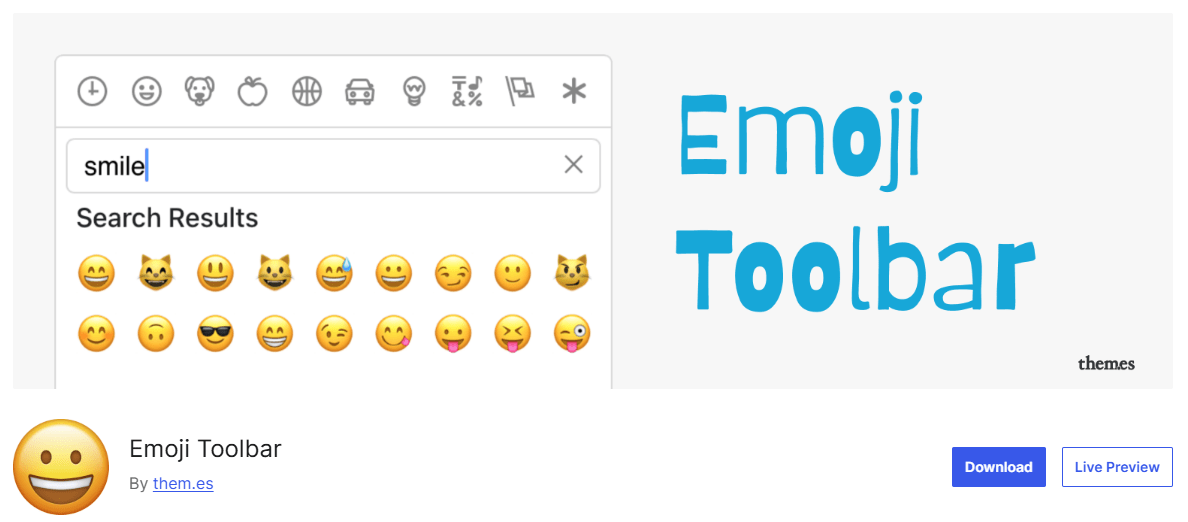 Emoji-Toolbar emoji toolbar