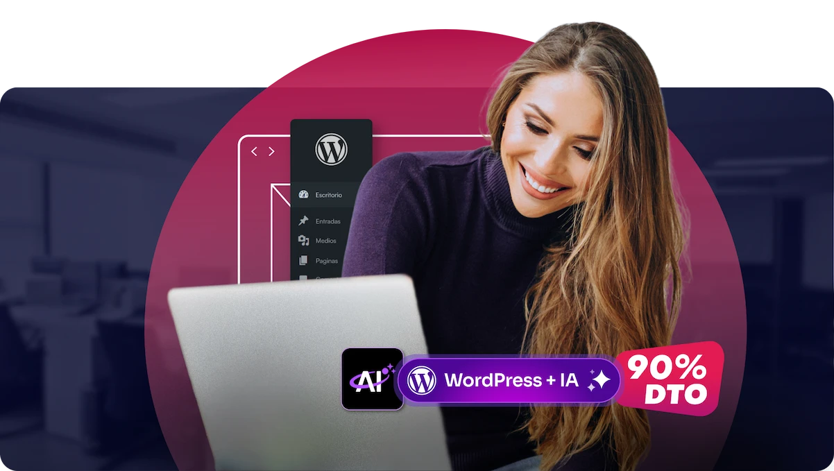 Hosting y dominios para tu web - Mujer trabajando en su portátil